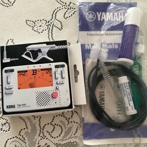 Korg TM-70T Tuner/Metronome + Yamaha Trombone Maintenance Kit